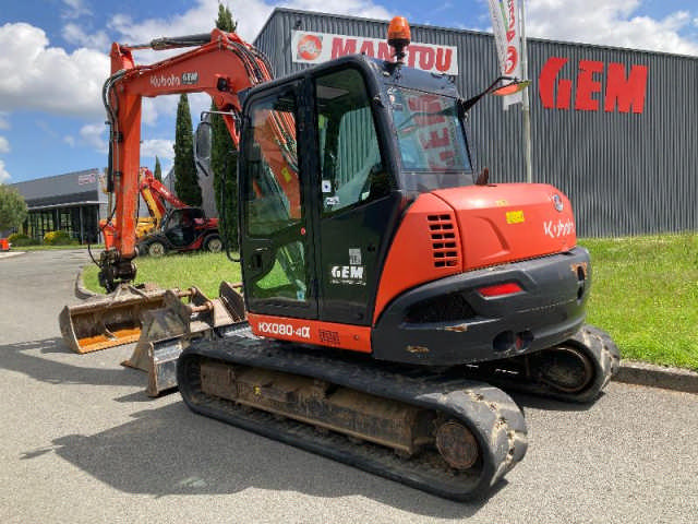 Mini-pelle KUBOTA KX080-4@ d'occasion