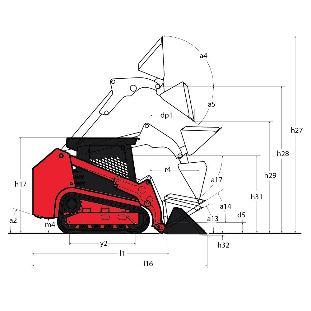 Schéma encombrement vue de côté