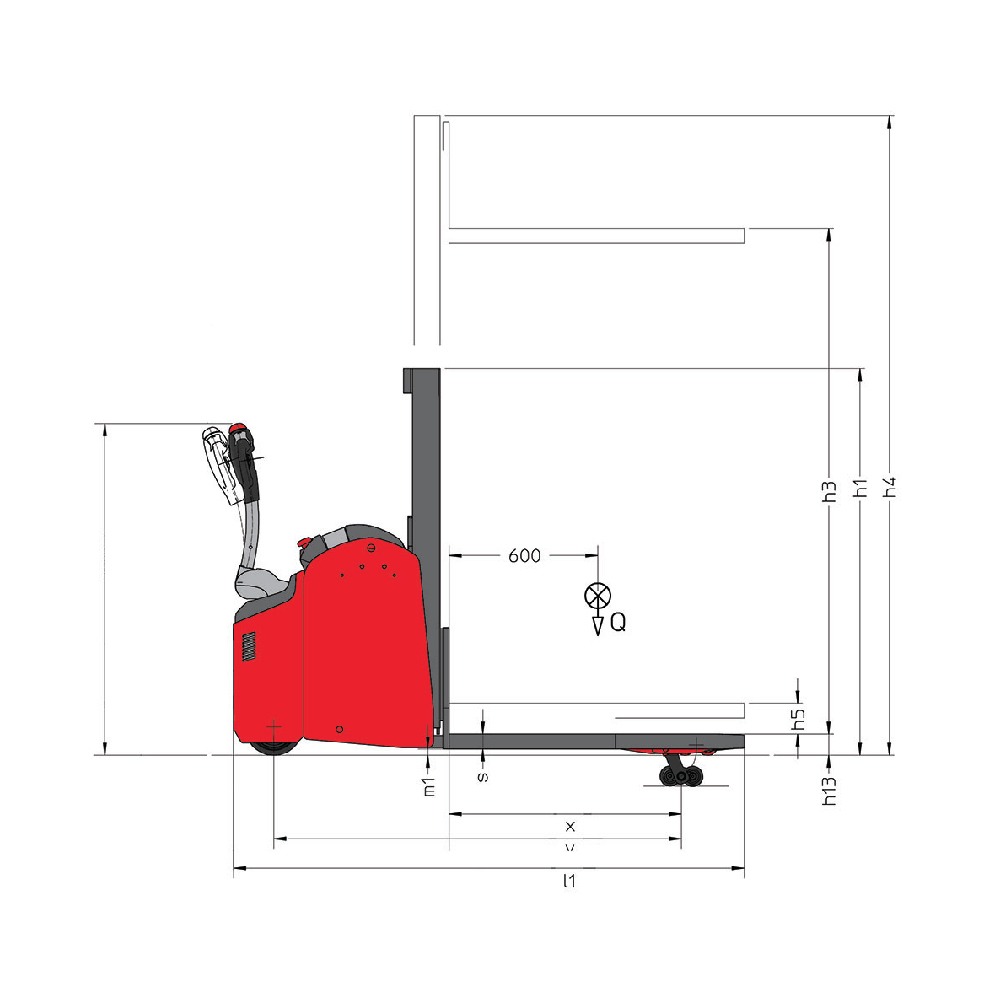Schéma encombrement vue de côté