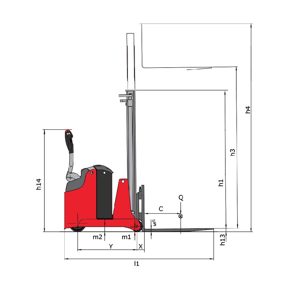 Schéma encombrement vue de côté