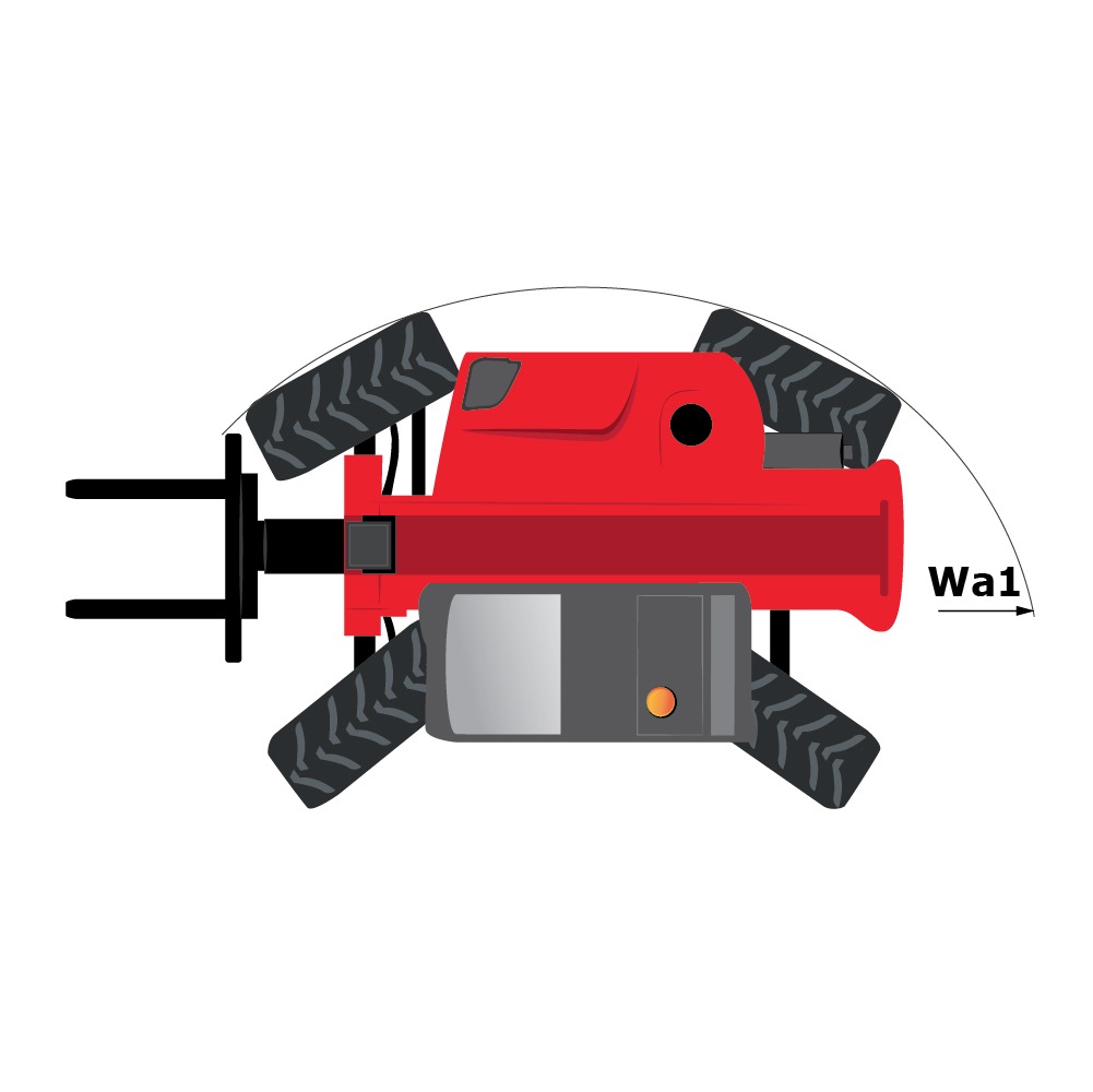 Schéma encombrement vue du dessus