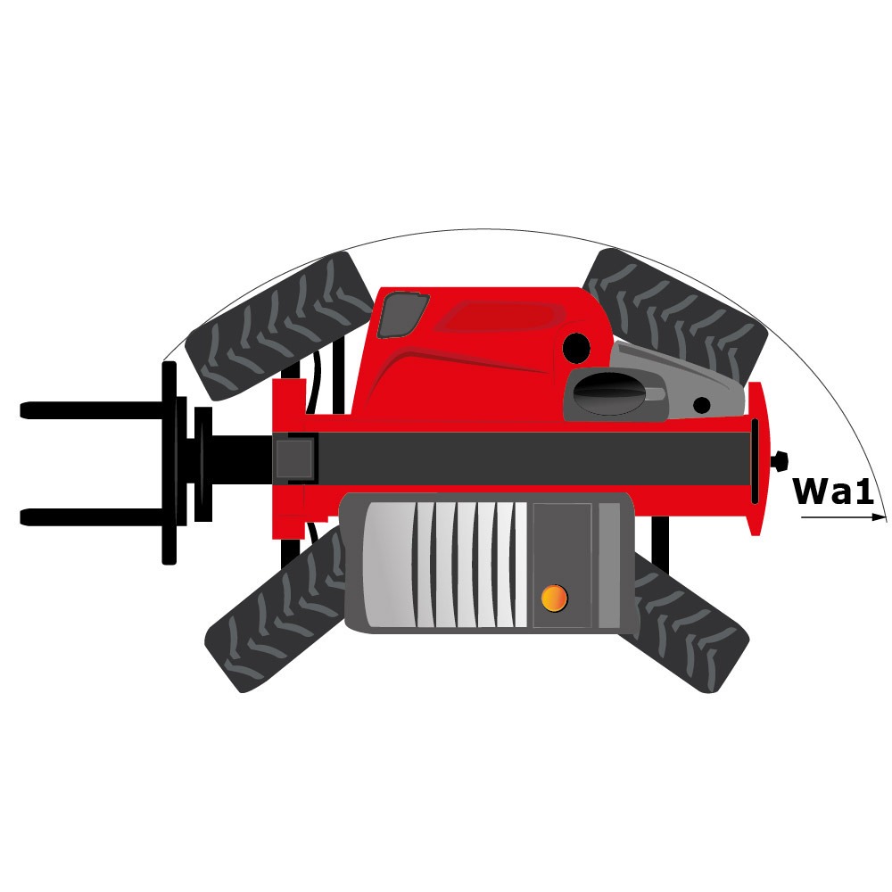 Schéma encombrement vue du dessus