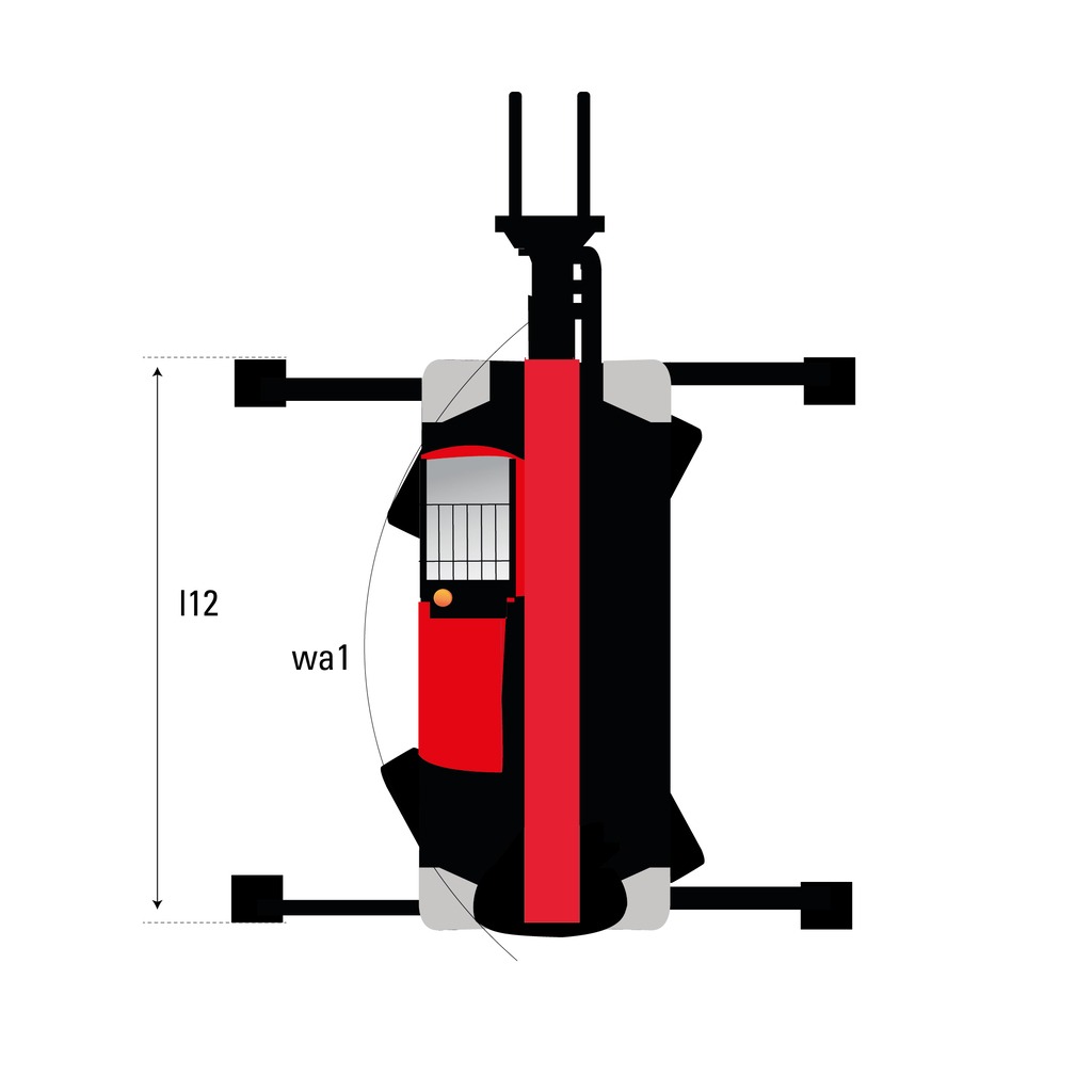 Schéma encombrement vue du dessus