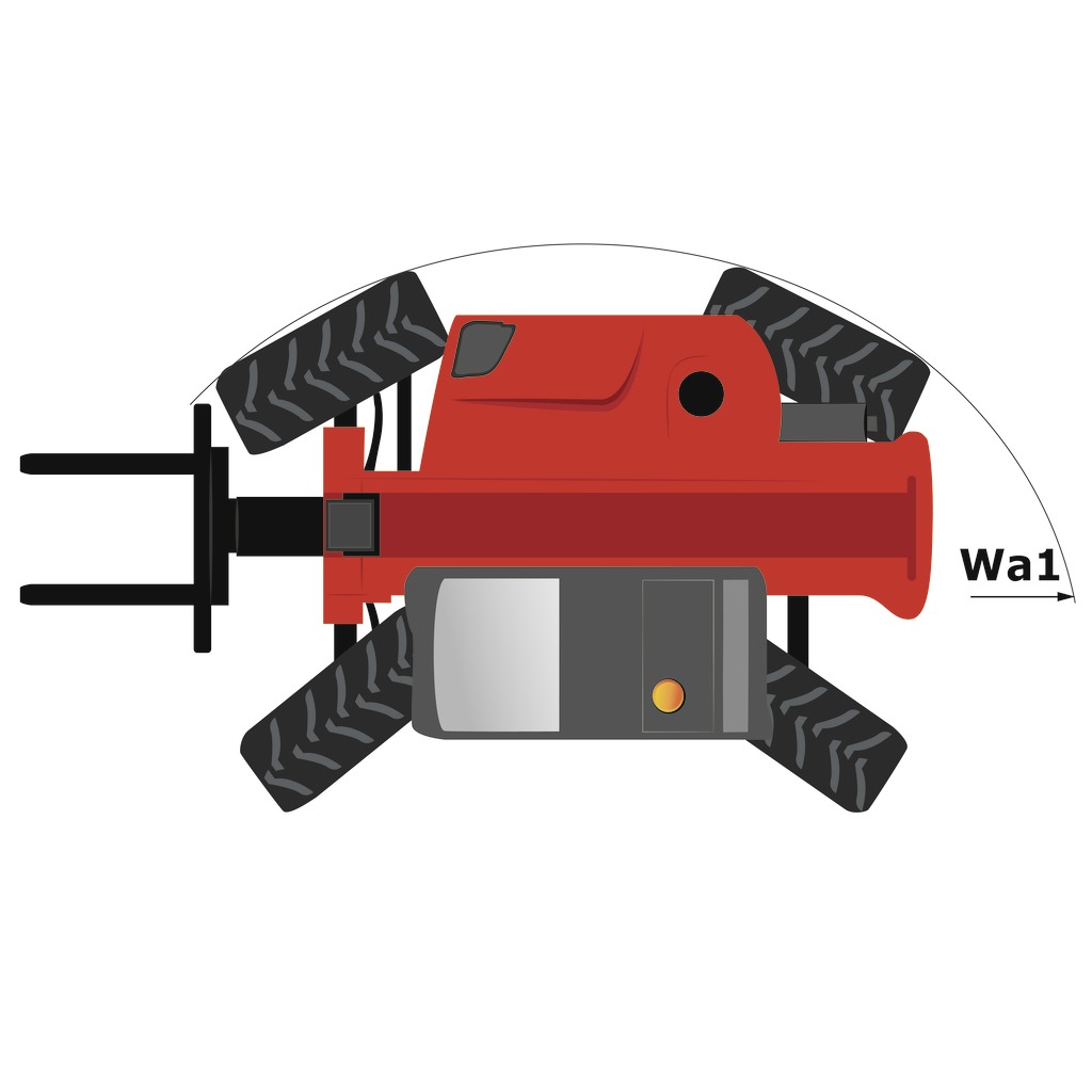 Schéma encombrement vue du dessus