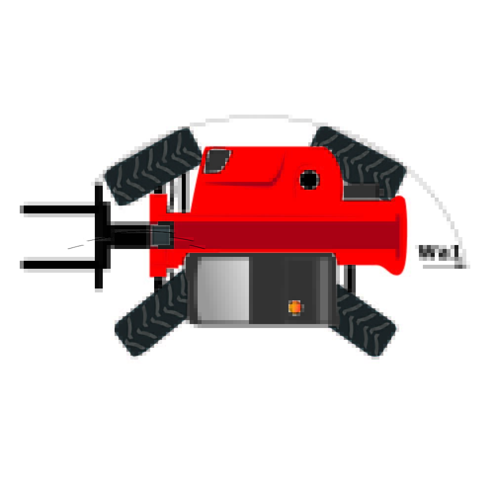 Schéma encombrement vue du dessus
