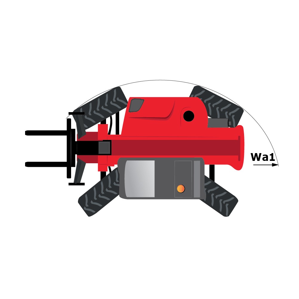 Schéma encombrement vue du dessus