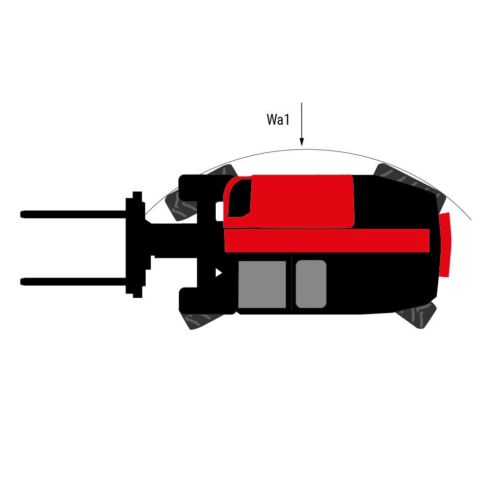 Schéma encombrement vue du dessus