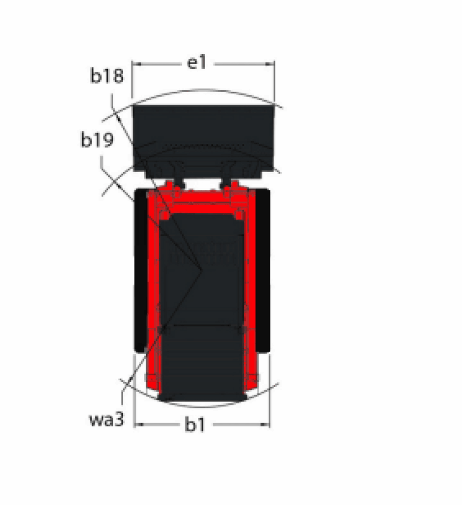 Schéma encombrement vue du dessus