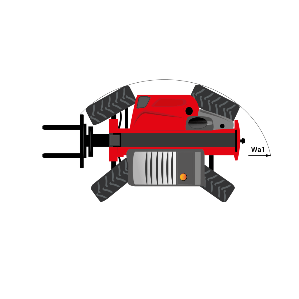 Schéma encombrement vue du dessus