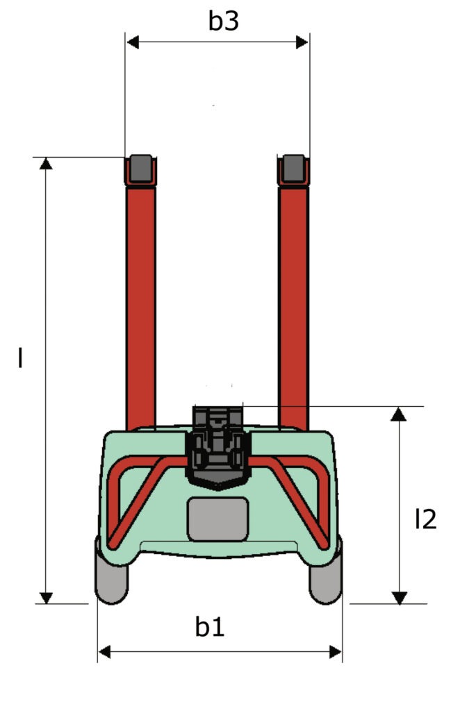 Schéma encombrement vue du dessus