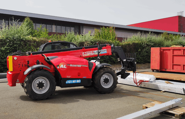 Chariot télescopique Manitou, Actis Location, chantier