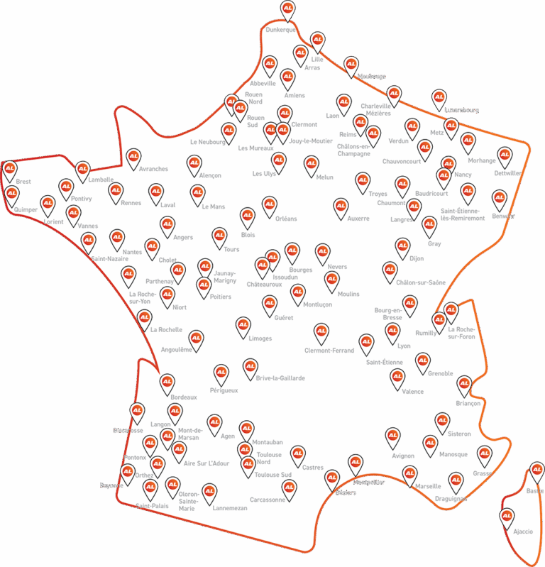 carte actis location france