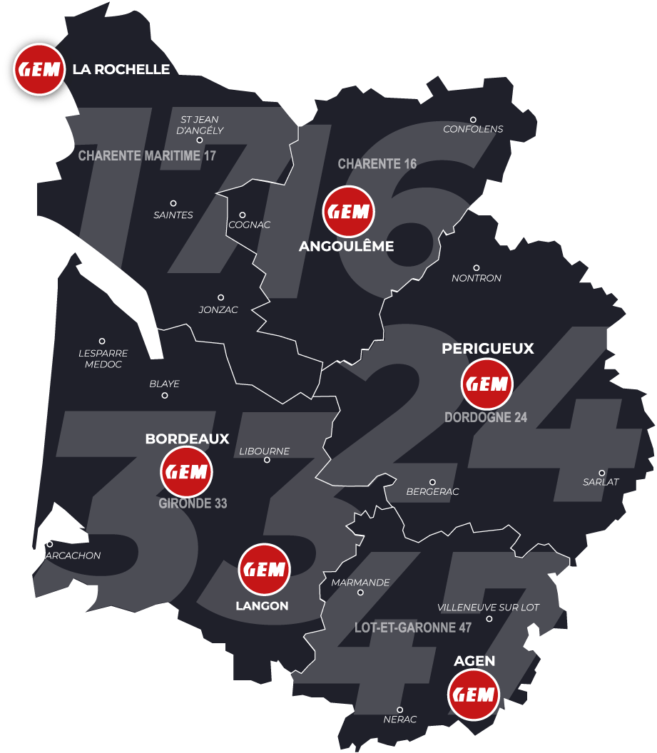 carte implantation region